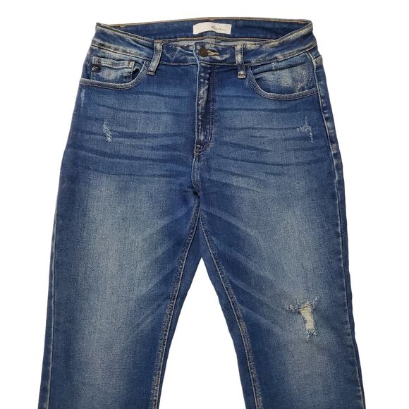 KanCan Mercy High Rise Ankle Skinny Jeans Medium Wash Size 11/29 Raw Hem - Picture 7 of 12